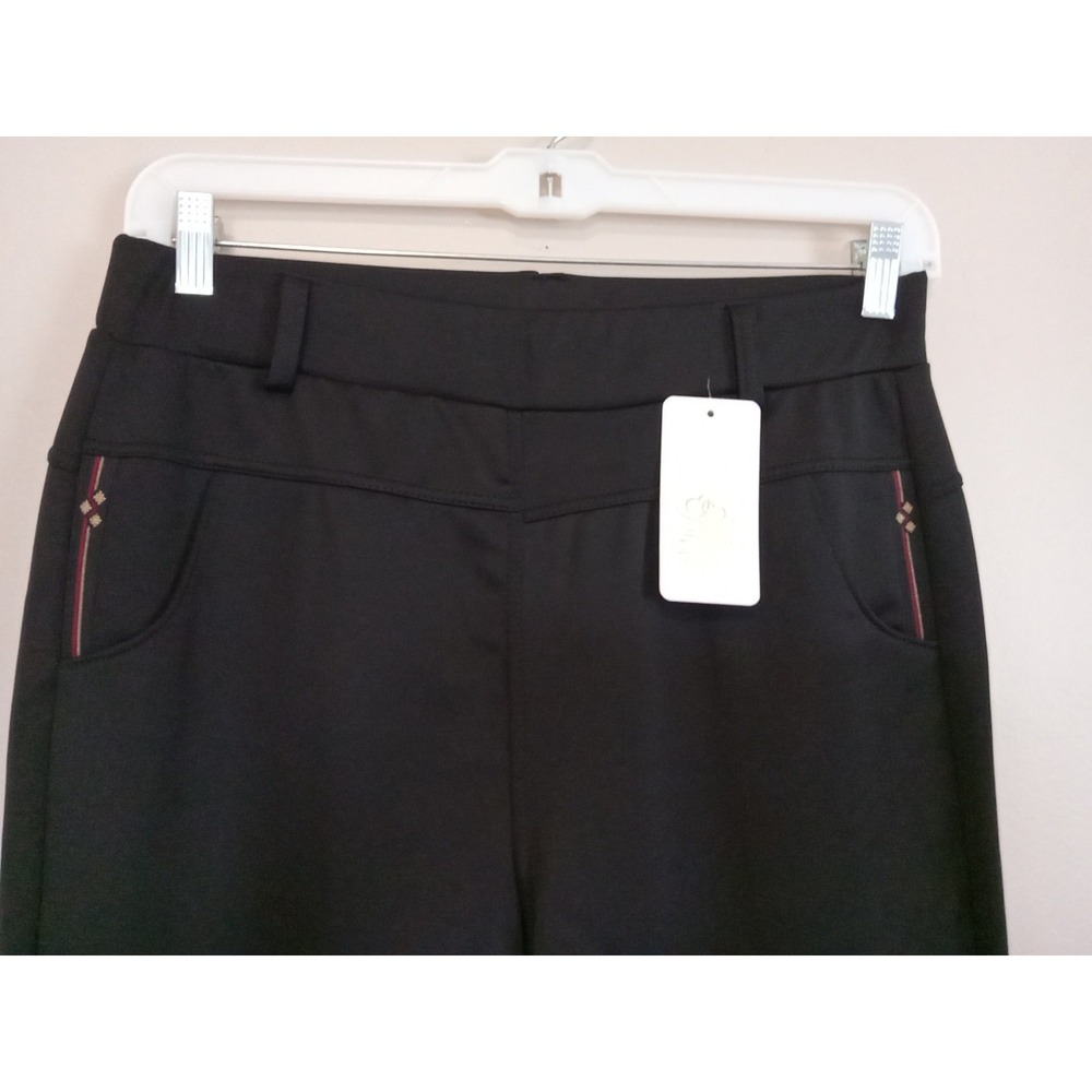 Sasa Fashions‎ Black Pull On Pocket Design Stretch Dress Legging pants Size L - Picture 3 of 8